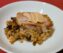 Baked pork chops with apple stuffing